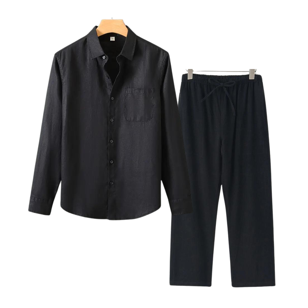 Herren Leinenanzug Klassisch Eleganter Stil