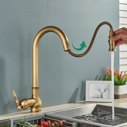 Küchenmischerhahn Vintage Messing Wasserhahn Antik Stil
