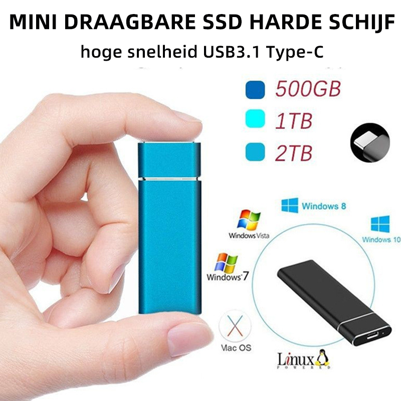 Externe Festplatte Tragbar Schnell USB-C