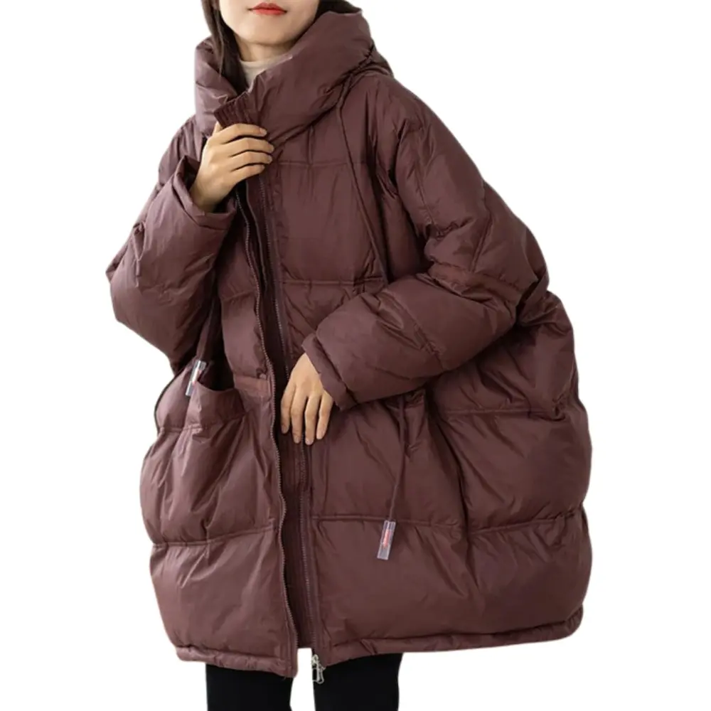 Damen Jacke Gepolstert Lockere Winterjacke Modern