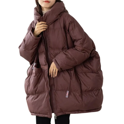 Damen Jacke Gepolstert Lockere Winterjacke Modern