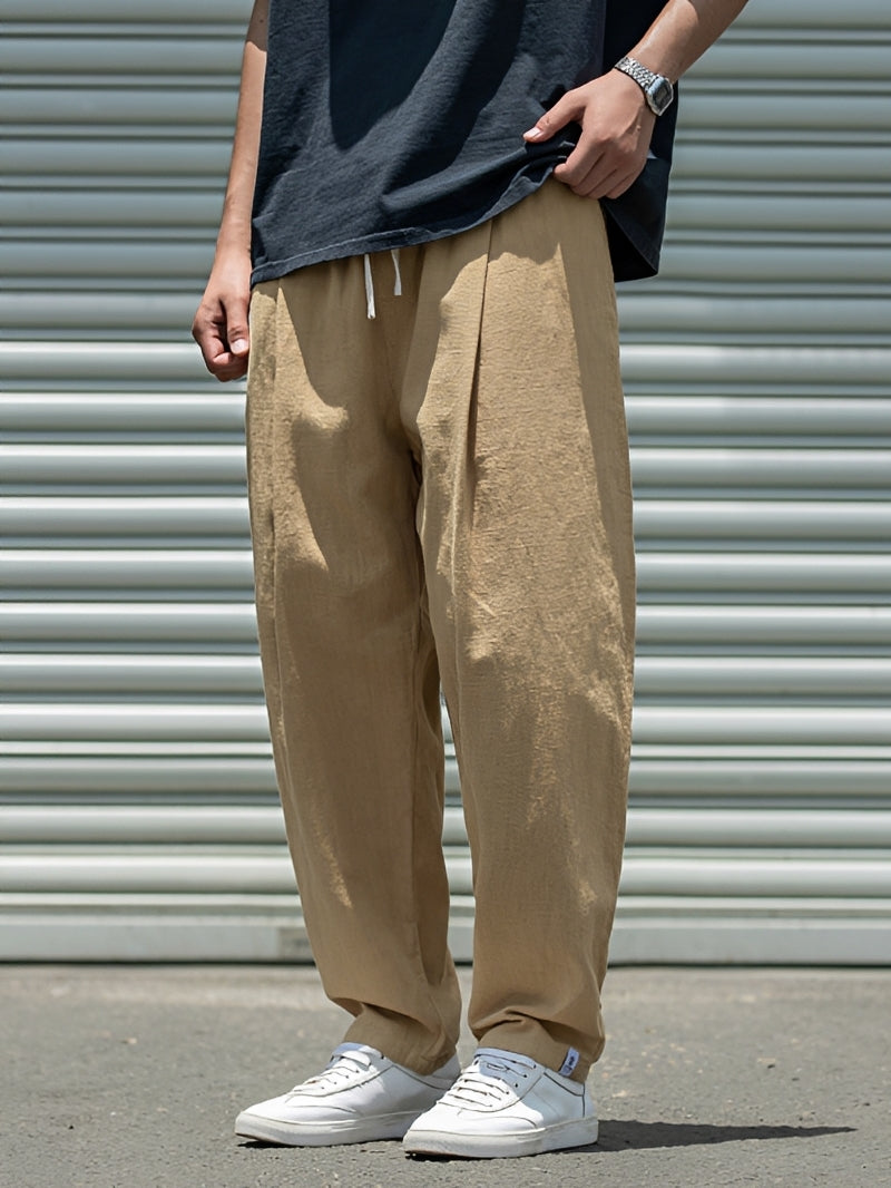 Herrenhose Gerade Geschnitten Bequem Weite