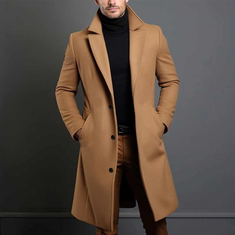 Männer Wollmantel Warm Versteppt Qualität