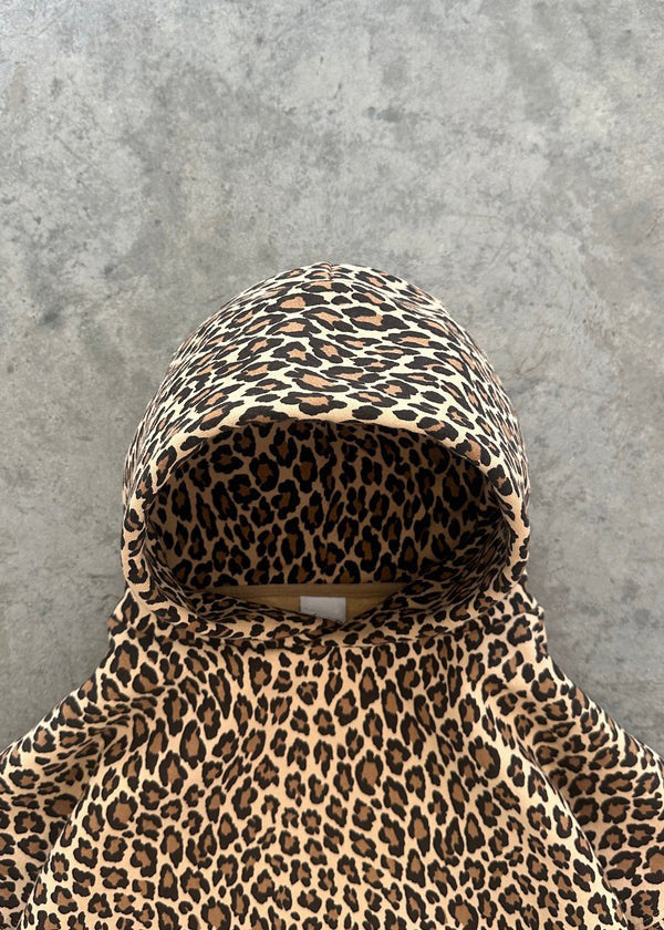 Leopardenmuster Hoodie Set Damen Jogginghose Trendy Sportlich