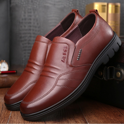 Rutschfeste Lederschuhe Winter Warm