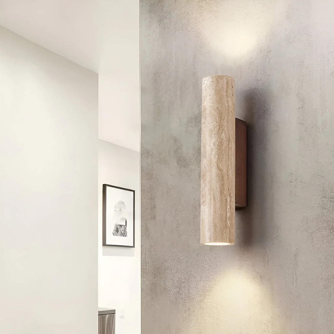 Marmor LED Wandleuchte Modern Wabi Sabi Design - BerlinGlamour