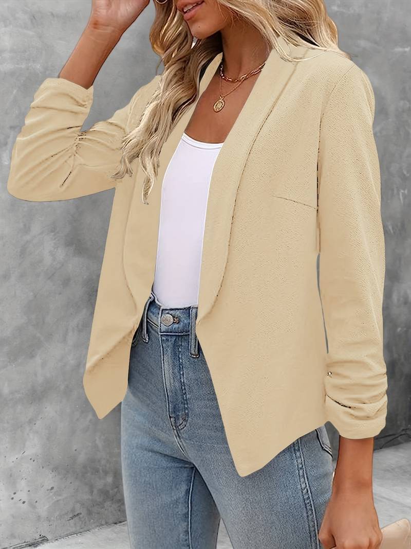 Stilvoller Damenblazer Offene Vorderseite Modern
