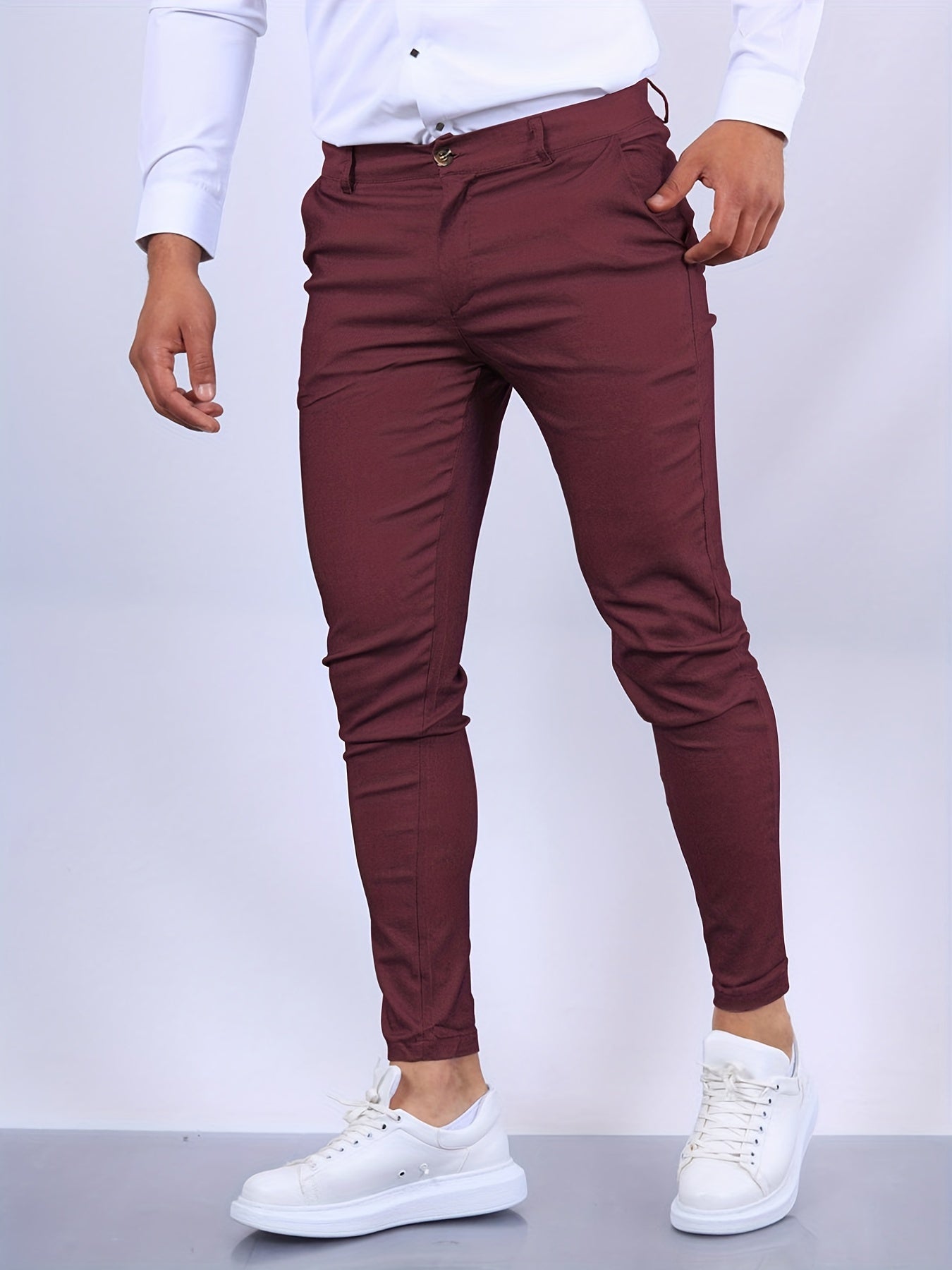 Herren Business-Hosen Elegant Slim Fit