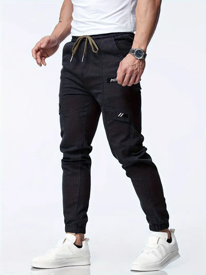 Herren Jogger Stretch Elastic mit Kordelzug Bequem