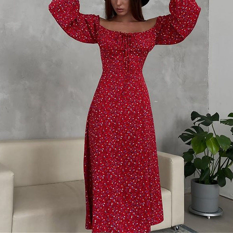 BerlinGlamour bedrucktes Kleid mit offener Schulter