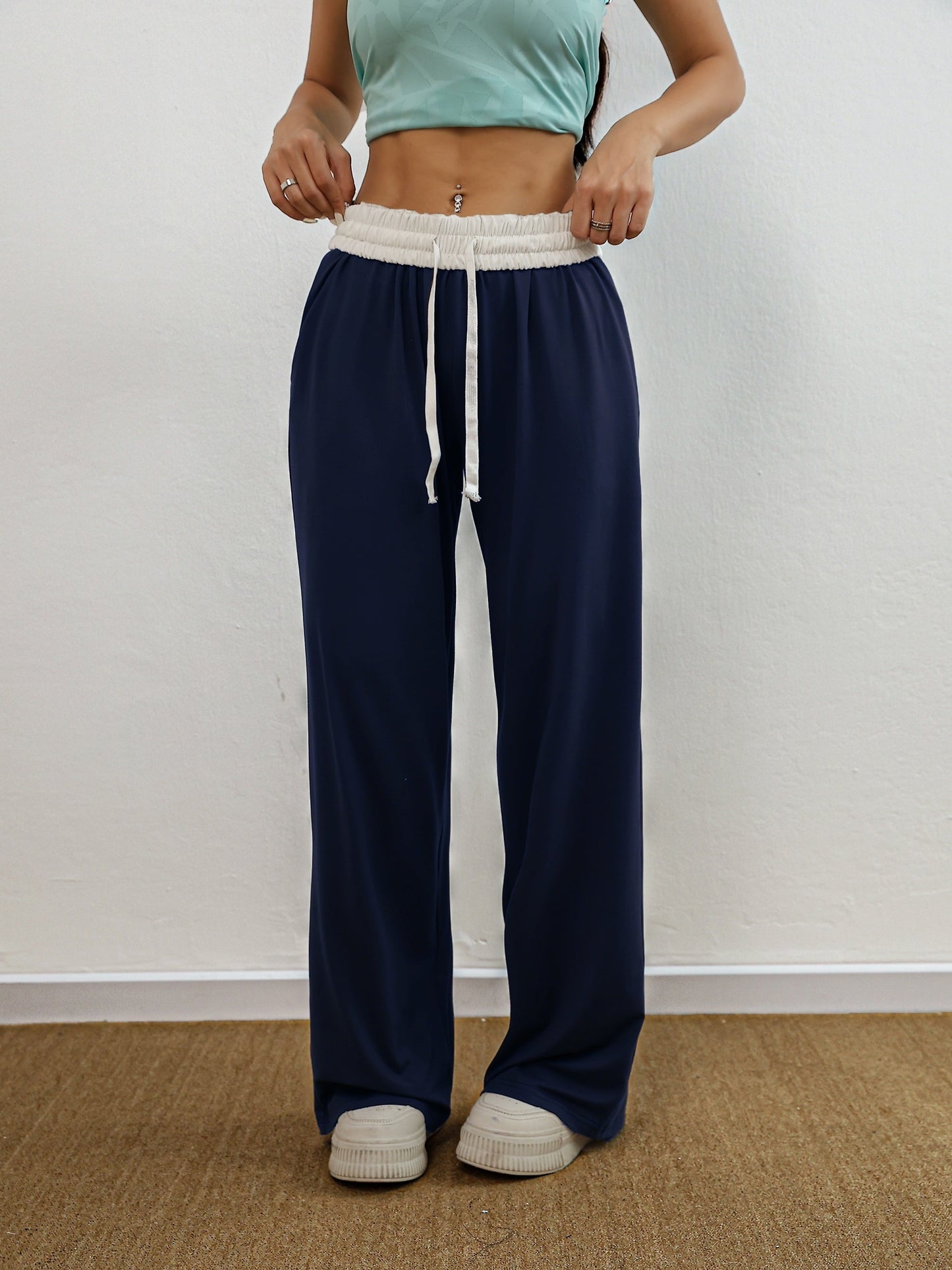 Trainingshose Damen Stretchig Mit Taschen Farbenfroh