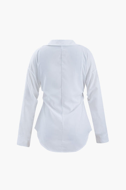Weites Damenhemd Oversized Weiss Klassisch