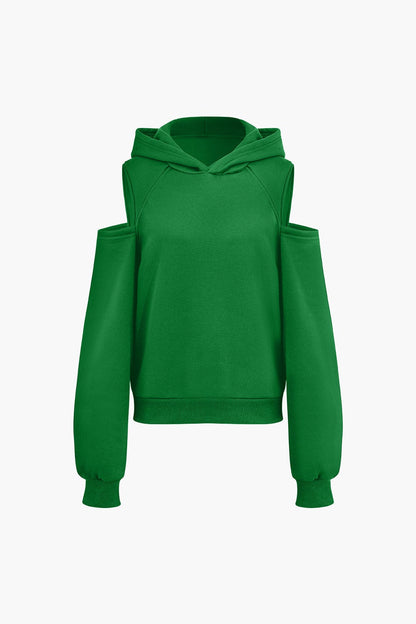Sportliches Hoodie-Set Damen Cut-Outs Trendy