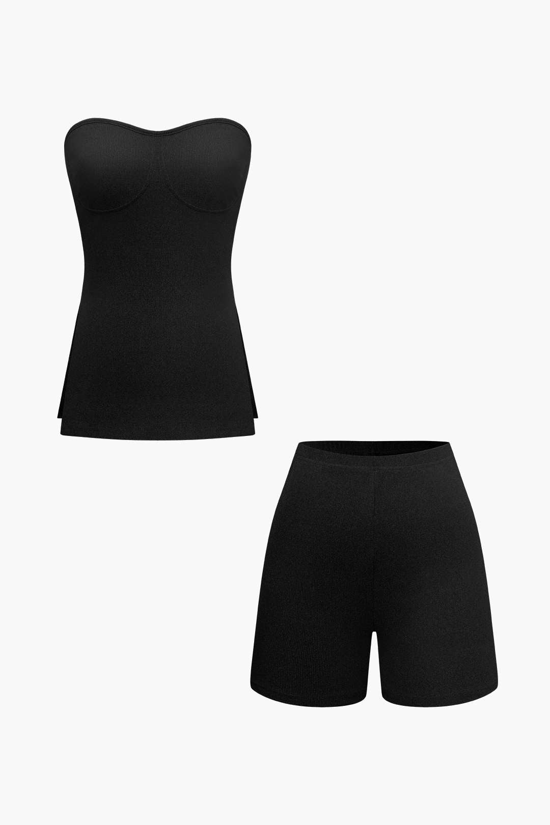 Elegantes Zweiteiler Set mit Bustier Top und Shorts Damen