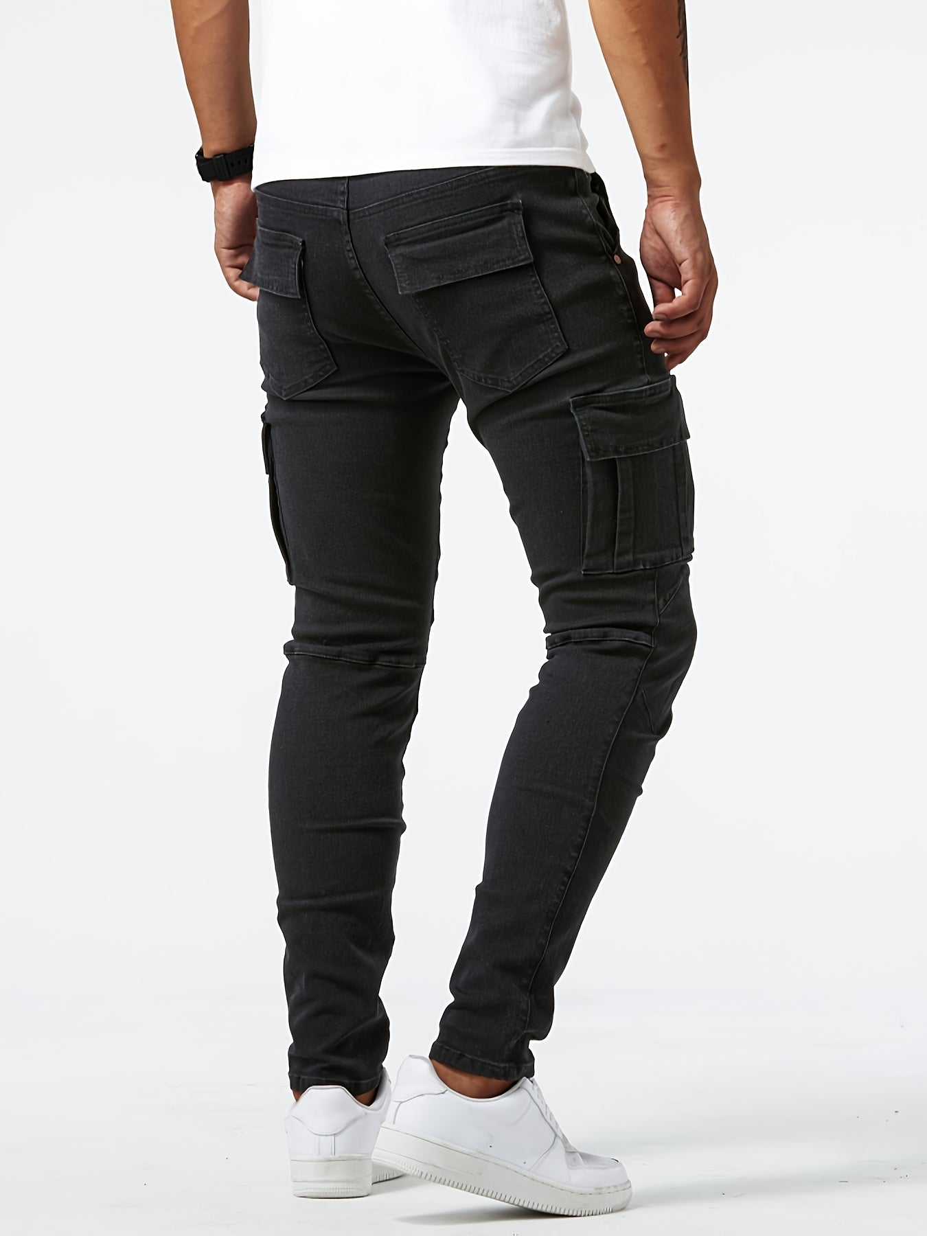 Herren Cargo Hose Stretch Elastisch Bequem