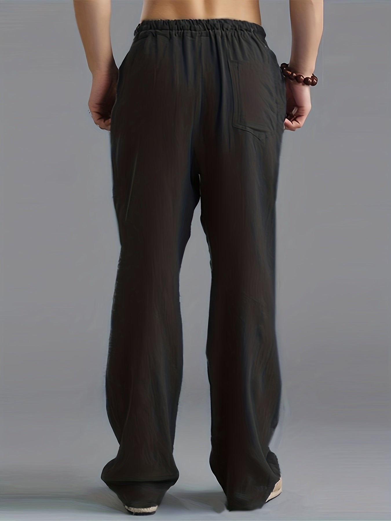 Herren Leinenhose Beige Sommerhose Elegant