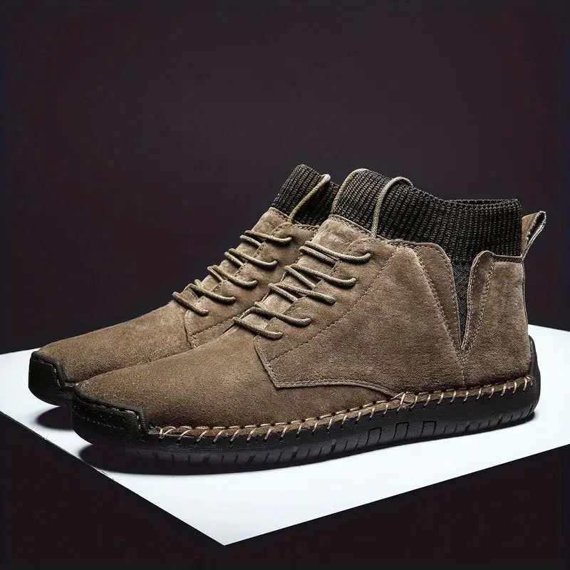 Herrenstiefel Klassisch Lederschuhe Winter