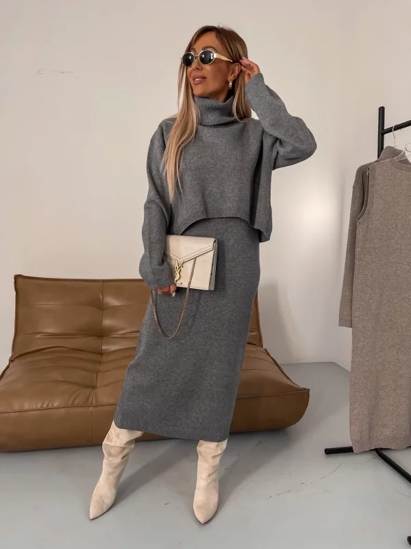 Damen Strickset Herbst Winter Warm