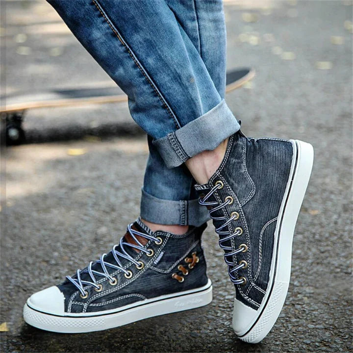 Freizeitschuhe Denim Schnürschuhe Frauen Mode