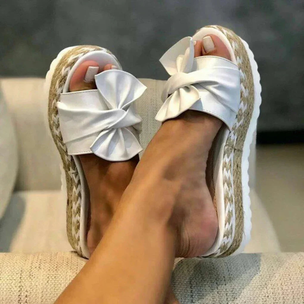 Damen Sandalen Schleifen Slip-On Sommer