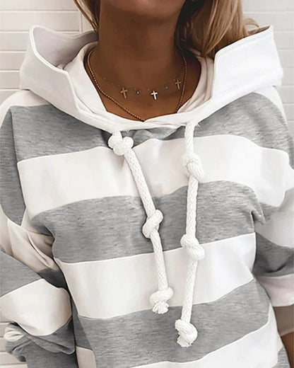 Lockere Damenhoodie Weich Strickdetails Bequem