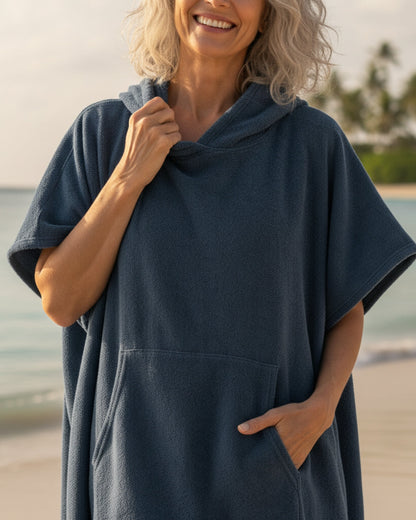 Damen Strandkleid Sommer Poncho Leicht
