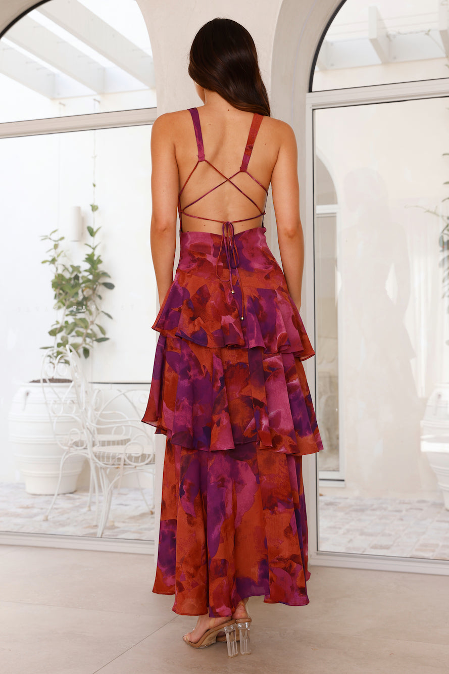 Damen Maxikleid Geblümt Elegantes Sommerkleid