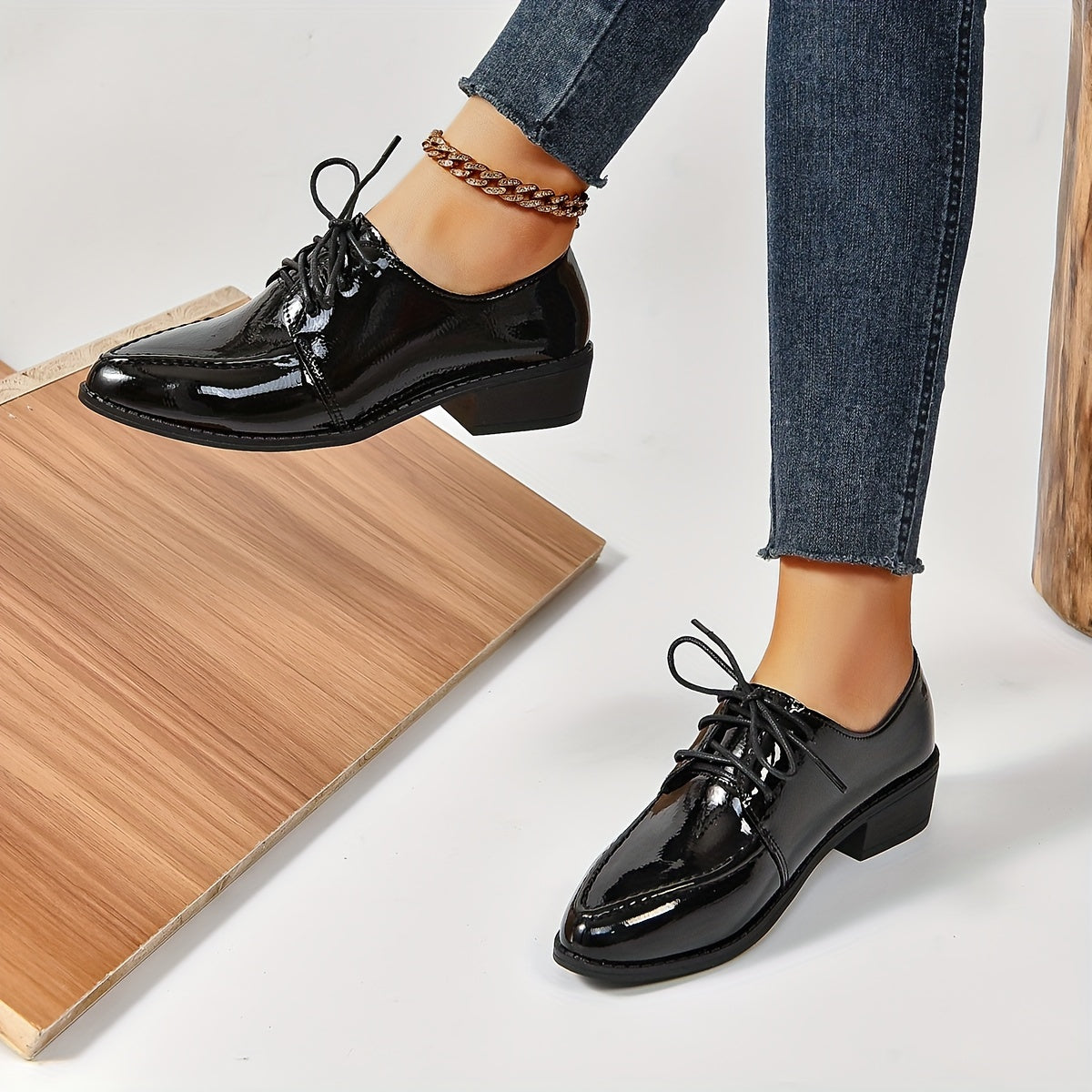 Frauen Loafer Schuhe Elegante Schwarz