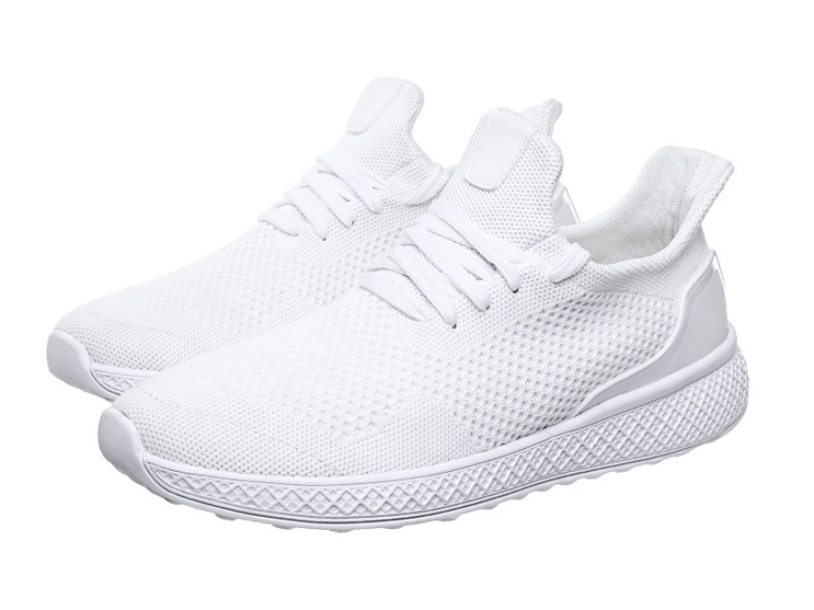 Herrenschuhe Weiß Leinwand Elegante Schnürsenkel