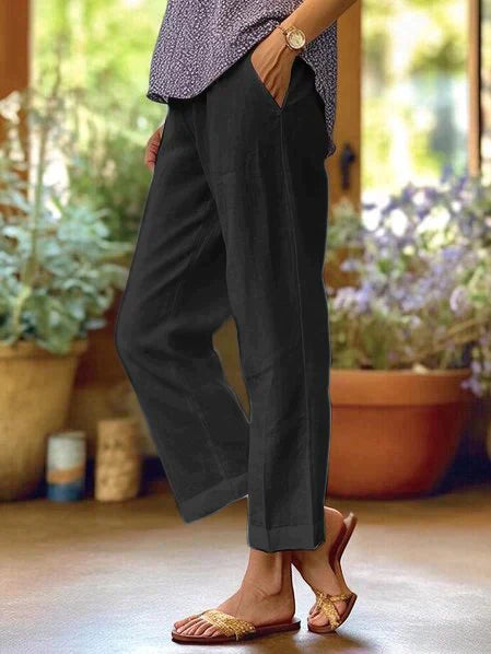 Leinenhose Damen Sommer Leicht Bequem