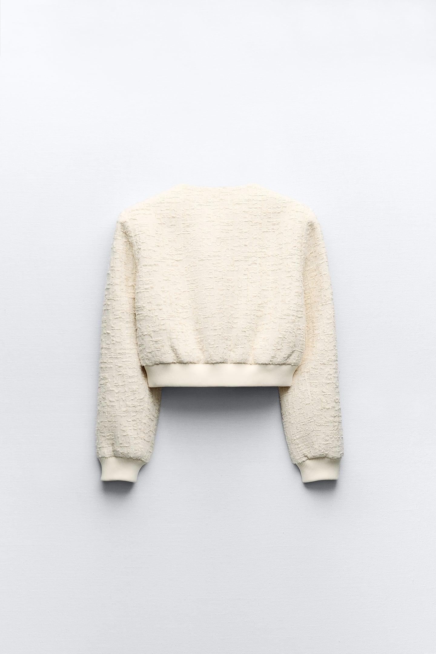 Bouclé-Jacke Kurz mitGoldknöpfen Damen