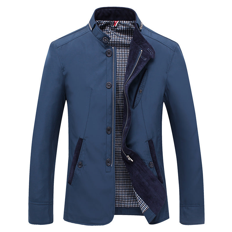 Herren Freizeitjacke Elegant mit Kontrastdetails Modern - BerlinGlamour