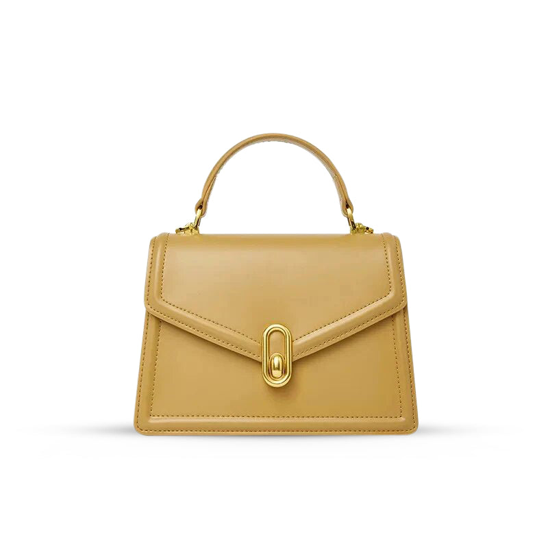 Elegante Damenhandtasche mit Top-Handle und Gold-Verschluss - BerlinGlamour