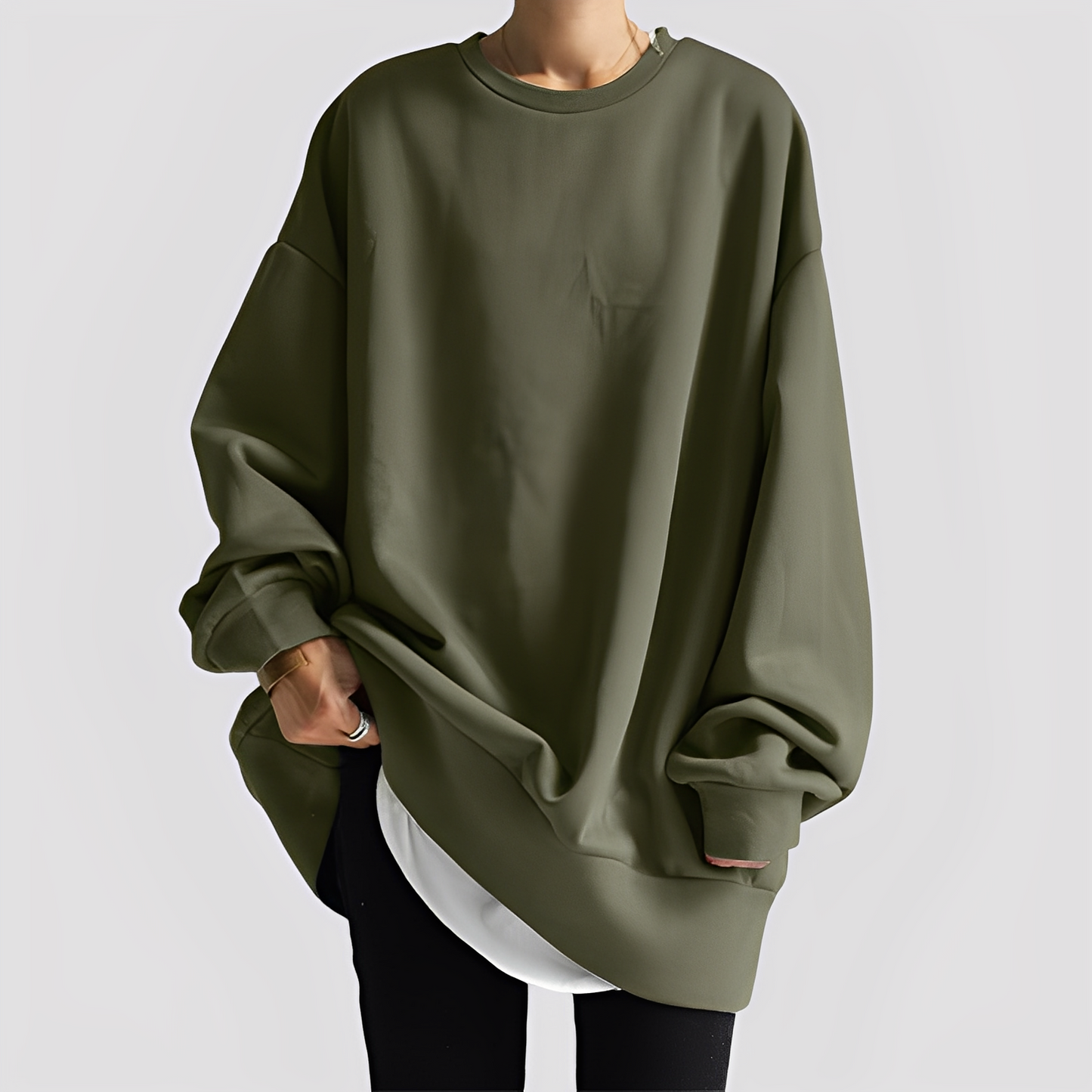 Damen Oversize Pullover Modern Großzügig