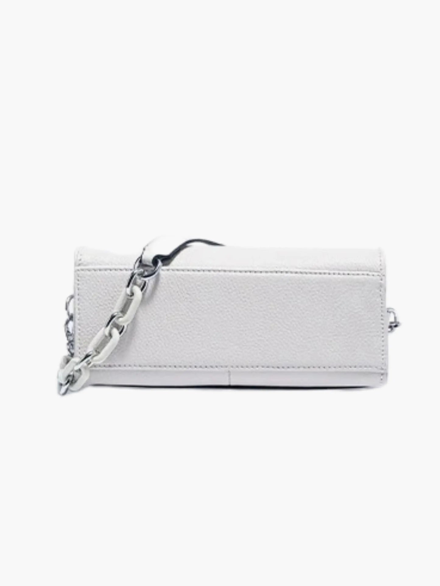 Elegante Lederschultertasche Weiß Damen