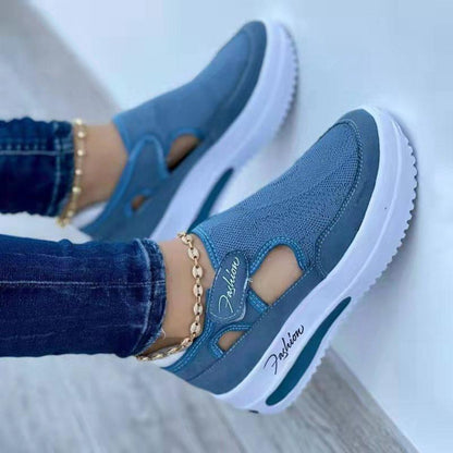 Bequeme Laufschuhe Atmungsaktiv Mesh Klettverschluss