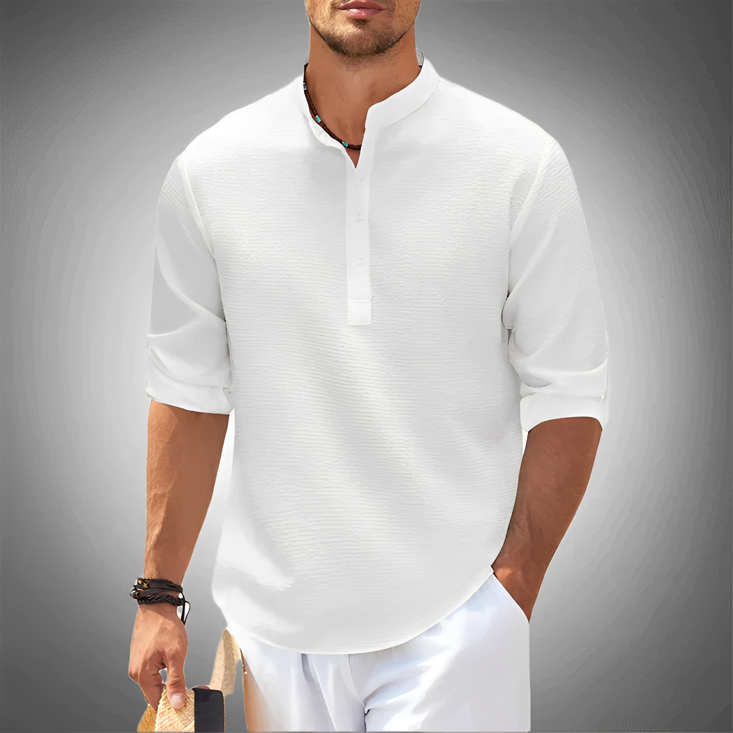 Herren Sommerhemd Modern Slim Fit Leicht