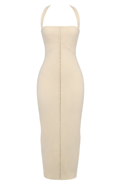 Aurora Maxi Kleid Rückansicht in Ecru
