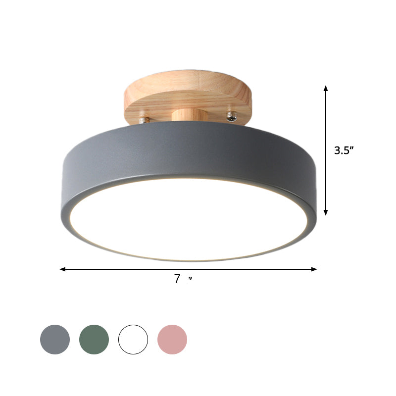 Moderne LED Deckenleuchte Holz Skandinavisch Dimmbar