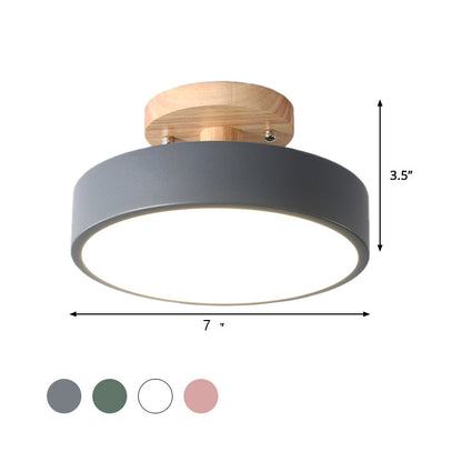 Moderne LED Deckenleuchte Holz Skandinavisch Dimmbar
