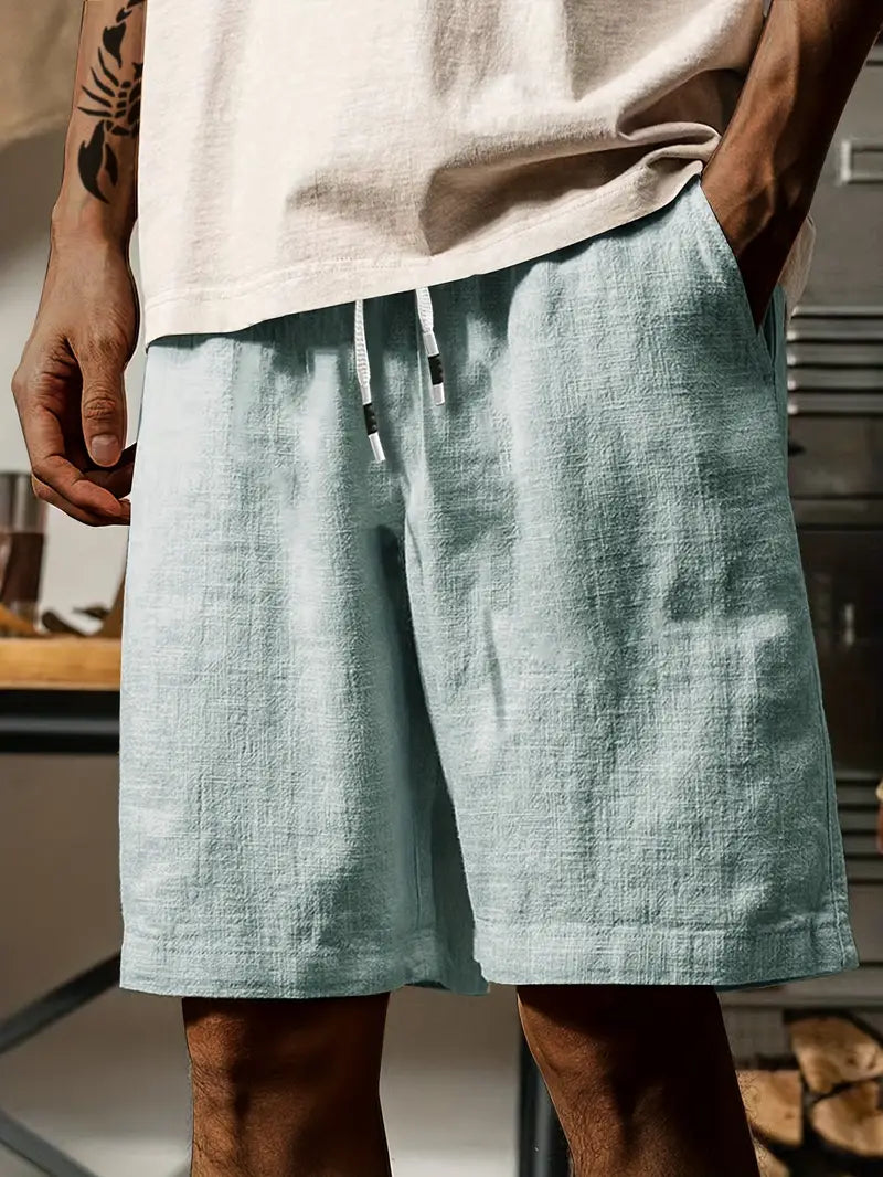 Herren Shorts Sommer Bequem Kordelzug Weich