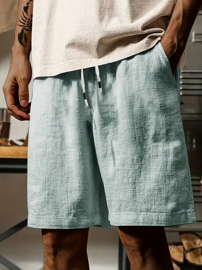 Herren Shorts Sommer Bequem Kordelzug Weich