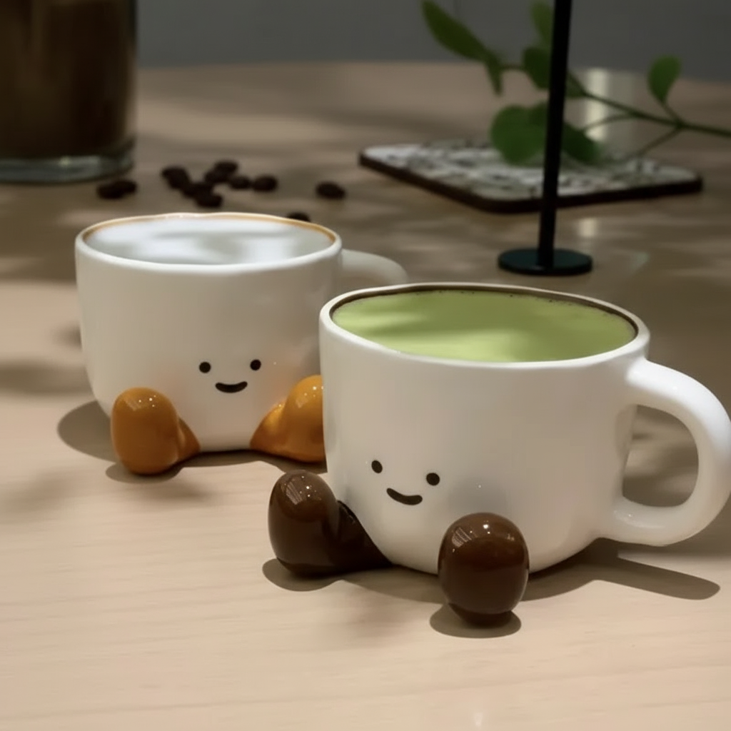 Keramiktasse Süße Glückliche Gesichtsdesign