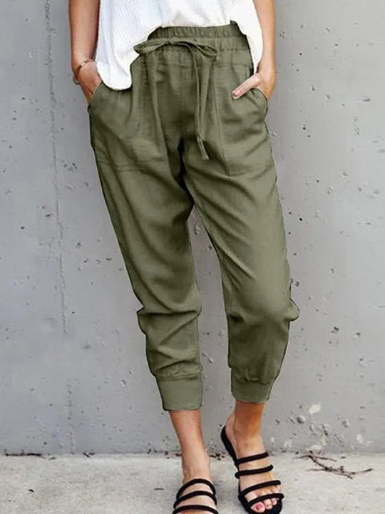 Damen-Leinenhose Blaire aus leichter Baumwollmischung