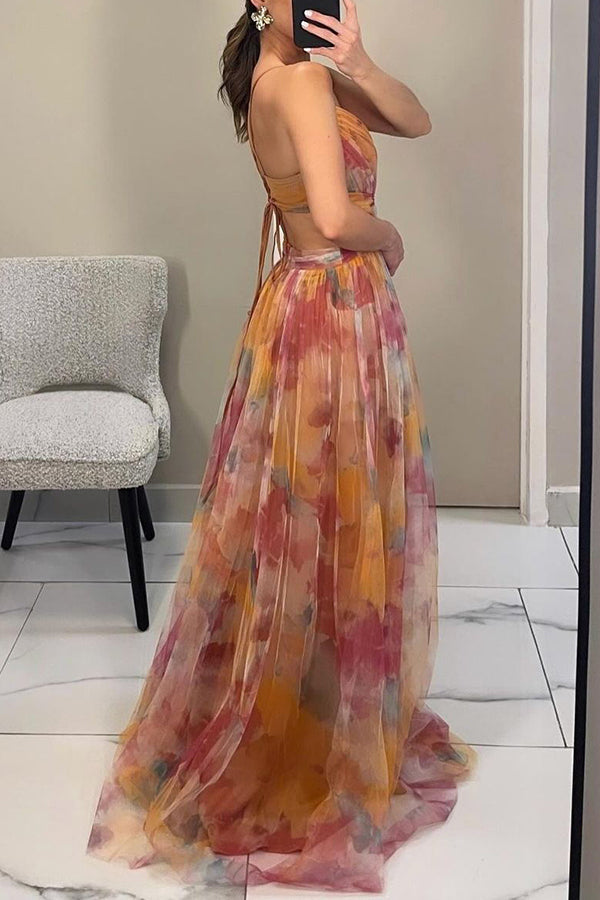 Damen Maxikleid Faltenrock Lang Elegant