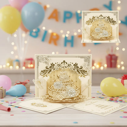 Geburtstagsgeschenkkarte mit LED Licht Effekt