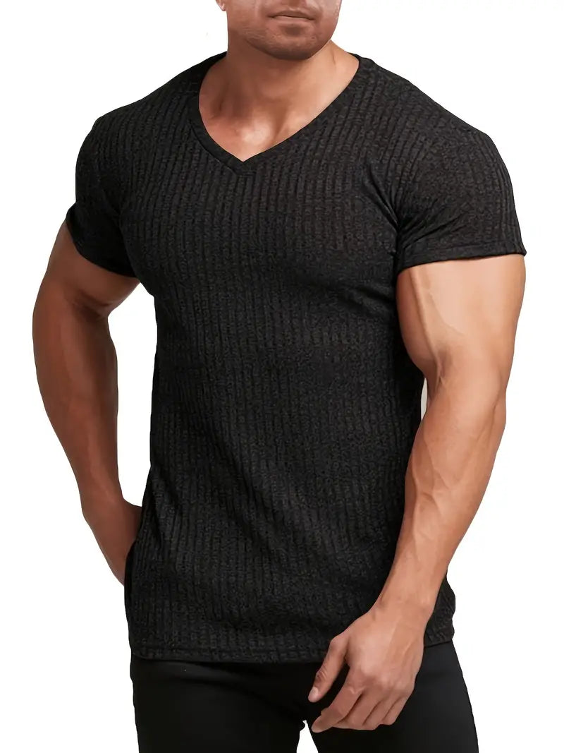 Herren Shirt V-Ausschnitt Slim Fit Modern