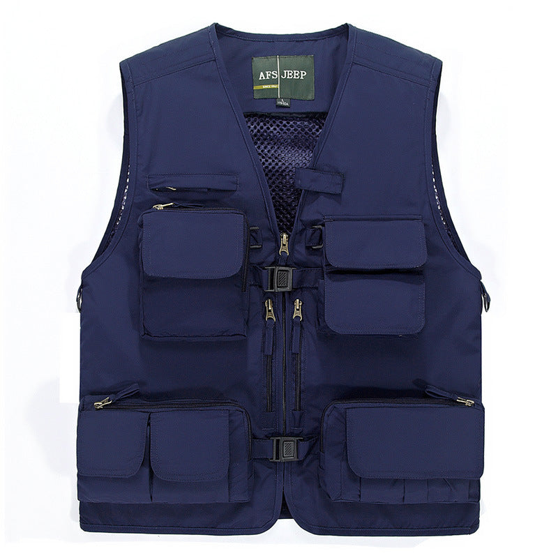 Herren Angelweste Multifunktionsweste mit vielen Taschen