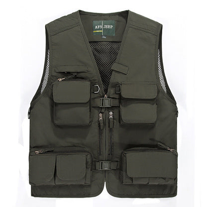 Herren Angelweste Multifunktionsweste mit vielen Taschen