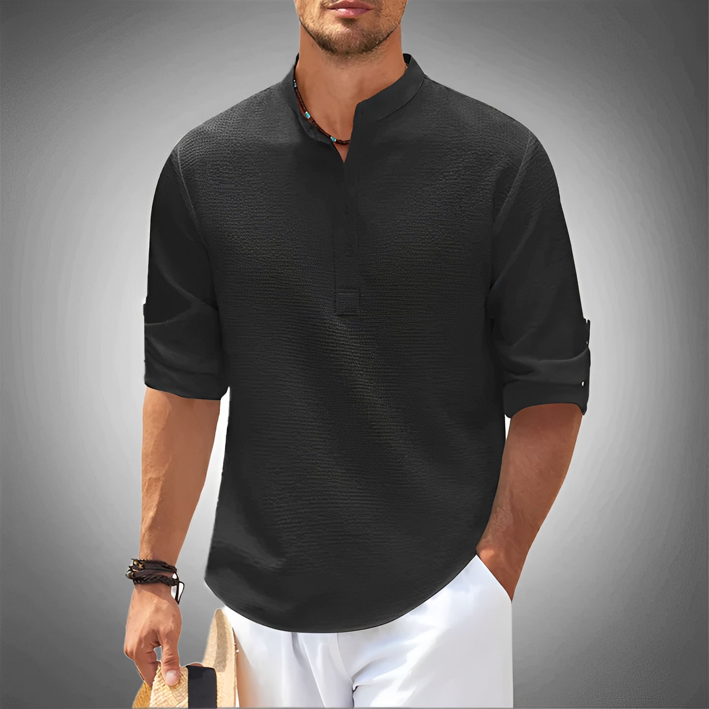 Herren Sommerhemd Modern Slim Fit Leicht
